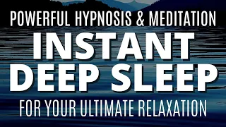 Very Strong!!   Sleep Hypnosis & Meditation to Fall Asleep Fast | Calm Your Busy Mind  | Dark Screen