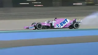 Sergio Perez engine failure F1 2020 Bahrain GP