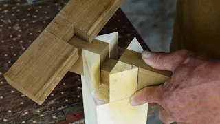 Extreme Simple Old Woodworking Joints For Beginner Carpenter Without Screw But Very Assured