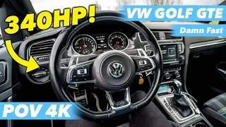 Volkswagen Golf GTE 340HP 4K POV Test Drive (Stage 3 Hybrid Turbo)⚡