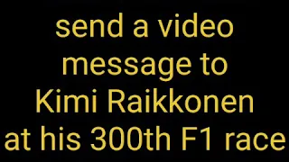 Message from MotoGP Legend Valentino Rossi to an F1 Legend Kimi Raikkonen for His 300th F1 Race