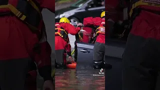 Trapped driver rescued from car as flash flooding hits Liverpool #shorts