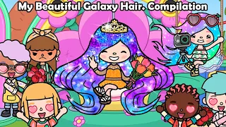 💎My Beautiful Galaxy Hair 💎| Compilation | Diamond hair | Galaxy hair | Toca Life World | Toca boca