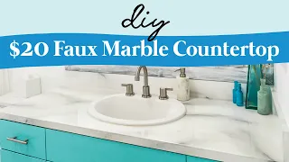 DIY Faux Marble Countertop For $20