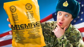 The Russian is trying a new American MRE. How do you eat it?