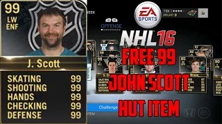 NHL 16 HUT - How To Get A Free 99 John Scott Item!