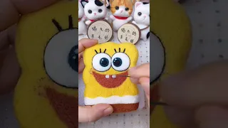 SpongeBob😊Felted Wool Toys | Kawaii DIY Toys |Satisfying Craft Needle Felting #shorts #viral #tiktok