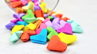 💕 Cómo hacer corazones de papel pequeños ¡Fácil!