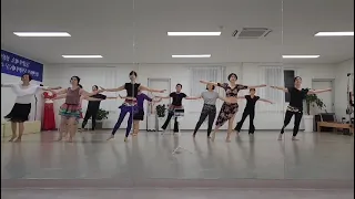 짝짝짝 시니어 라인댄스 Shalala lala 샤랄랄라 라라 라인벨리댄스 linebellydance senior linedance 벨리댄스 베이직 숄더슈미 트위스트 슈미