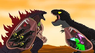 EVOLUTION of GODZILLA'S ATOMIC BREATH vs DINOSAUR JURASSIC WORLD T-REX: Comparison / ANIMATION