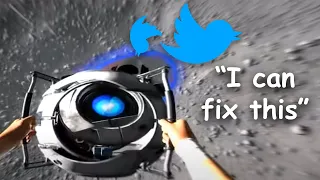 Wheatley takes over Twitter (Portal 2)