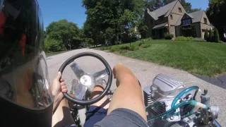 Terrorizing the Neighborhood in my 200cc Stick Shift Go Kart