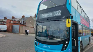 Full Route Journey: Arriva Northumbria X22 Newcastle-Ashington 7577/SK72 CVT