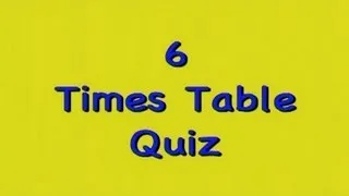 Kidzone - Six Times Table Quiz