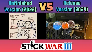 Stick War 3 Campaign Intro Old Vs New Intro Comparison | Unfinished Version Vs Final Release Version