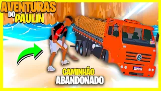 ENCONTREI UM CAMINHAO ABANDONADO EM UMA CAVERNA SECRETA | AVENTURAS DO PAULIN NO GTA 5