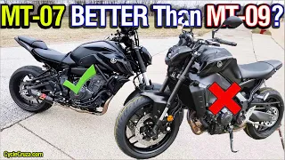 Why Yamaha MT07 is BETTER Than MT09 (MT07 vs MT09)