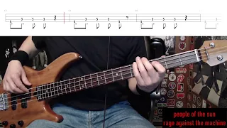 People Of The Sun by Rage Against The Machine - Bass Cover with Tabs Play-Along