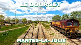 Cabride du Bourget à Mantes la Jolie, manoeuvres au port de Limay