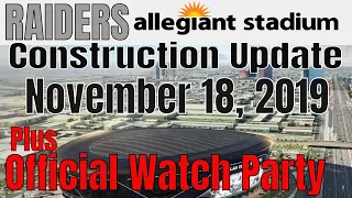 Las Vegas Raiders Allegiant Stadium Construction Update 11 18 2019