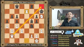 Leinier Dominguez Vs Nijat Abasov:  Copa del mundo de ajedrez 2019  (Ronda 2.3)