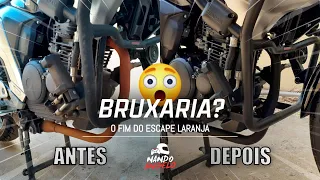 BRUXARIA?! // O FIM DO ESCAPAMENTO LARANJA DA FAZER 250 😲🟠⚫