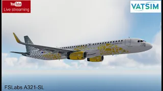 FSLabs A321-SL | Barcelona-Milano Linate | Linate - Rome Ciampino | Circling Approach | VATSIM