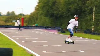 Riding Electric Skateboards on a GoKart Track | Slick Revolution | Ride + Glide | QLeisure Brighton