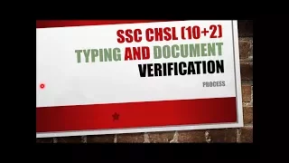 SSC CHSL 2016-2017 Typing Analysis And Document Verification
