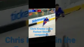 Chris Kreider in the fastest skater competition