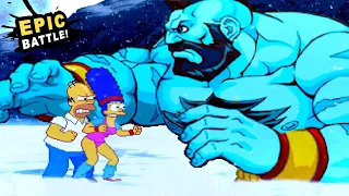 🔥HOMER SIMPSON & MARGE vs GIANT ZANGIEF🔥 - BOSS FIGHT!