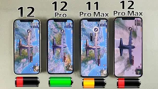 iOS 15.0.2 Battery Life Drain Test - iPhone 12 Pro Max vs 11 Pro Max vs 12 Pro vs 12 Battery Test