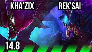 KHA'ZIX vs REK'SAI (JGL) | 7/1/8, 69% winrate | KR Master | 14.8