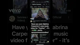 Did we sure get a surprise Sabrina Carpenter dropped the music video for the song FEATHER. Thoughts?