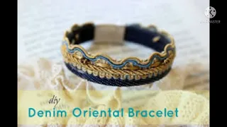 Reuse Jeans Bracelet Ideas | Denim Jewellery, Denim Crafts | The Athoieohon Craft Ideas..