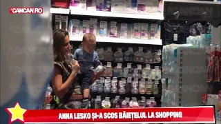 Anna Lesko a fost filmata alaturi de baietelul ei, intr-un mall din Capitala!