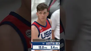 Austin Reaves’ 1st #USABMNT bucket with his aunts cheering him on! 👏 | #Shorts