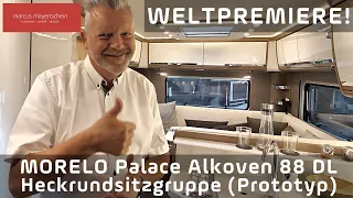 Weltpremiere: MORELO Palace Alkoven 88 DL mit Heckrundsitzgruppe (Prototyp)