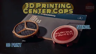 3D Printing Center Caps & Stencil | Carbon Fiber Lamination | Mercedes Benz 190E W201