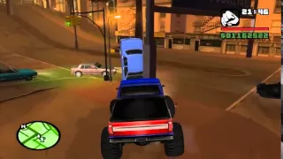 GTA San Andreas monster truck glitches + other funny stuff