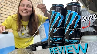 Monster Super Fuel BLUE ICE 🧊 Energy Drink Review (deutsch)