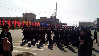 Марш на параде 9 мая 2016 года в Барнауле