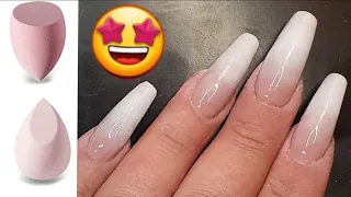 Perfect French Fade with Gel and Sponge Technique - Easy Babyboomer Nails