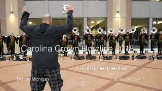 Carolina Crown 2018 Hornline - Tuning Sequence [Tour Premiere] (Detroit, Michigan June 21st, 2018)