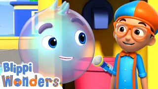 Blippi Learns About Bubbles | Blippi Wonders Magic Stories and Adventures for Kids | Moonbug Kids