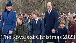 🇬🇧EXCLUSIVE: Part 2 UNIQUE VIEW Royals including The King & Princess of Wales at church on 25/12/23