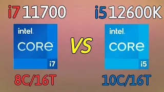 i5 12600K vs i7 11700   benchmark and test in 5 games hight setting 1080p