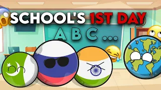 [School's 1st Day be like] [Countryballs in a school 😱] [Funny School] 🤣