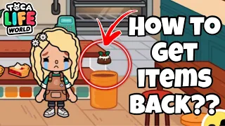 HOW TO GET ITEMS BACK FROM GARBAGE ???