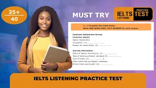 Customer Satisfaction Survey  - IELTS Listening Practice Test with Answers 2024